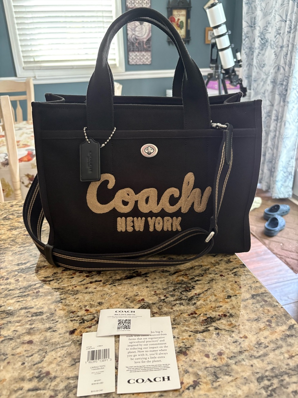 Coach Canvas Cargo Tote with strap